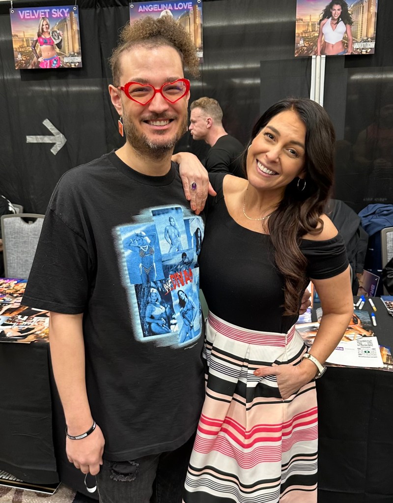 Kevie The Dreamer with former WWE Diva Joy Giovanni at WrestleCon 2026.