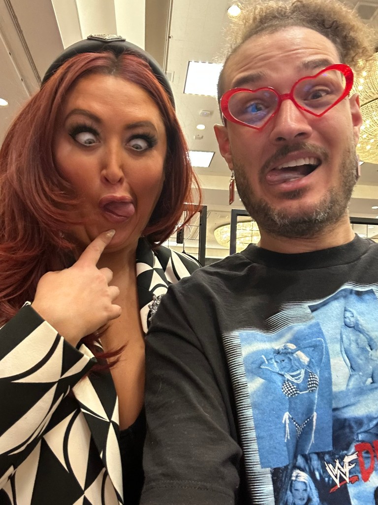 Kevie The Dreamer with wrestling personality SoCal Val at WrestleCon 2026.