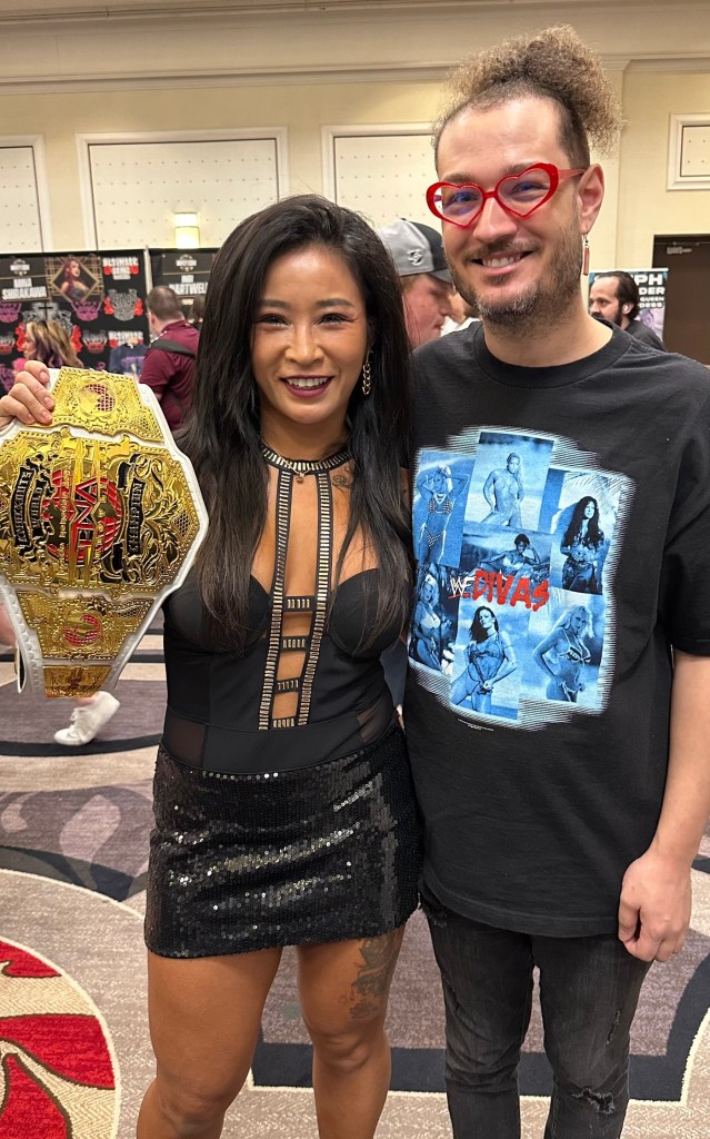 Kevie The Dreamer with former WWE Superstar Xia Li during WrestleMania 41 weekend.